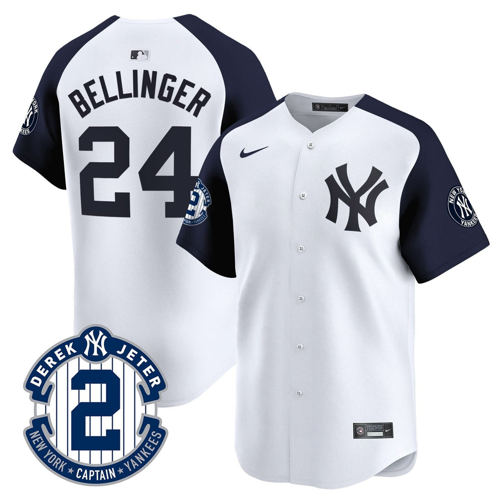 NYY Derek Jeter Patch Vapor Premier Limited Jersey - Stitched