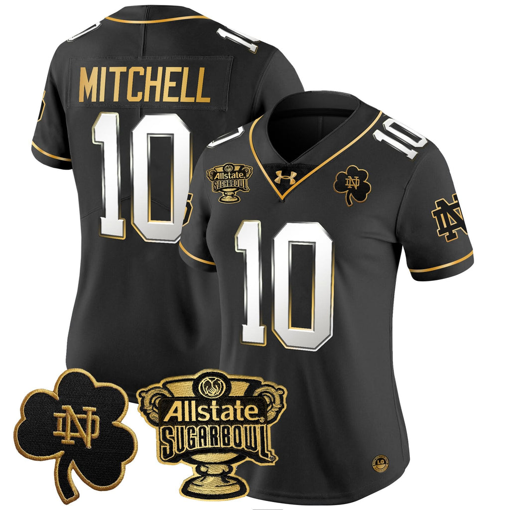Women's NDFI 2024 Sugar Bowl Gold Patch Vapor Limited Jersey - Stitched