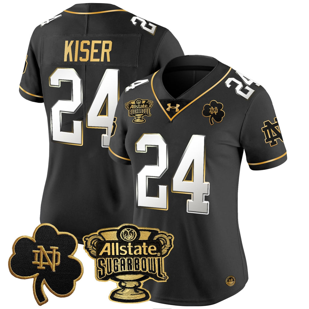 Women's NDFI 2024 Sugar Bowl Gold Patch Vapor Limited Jersey - Stitched