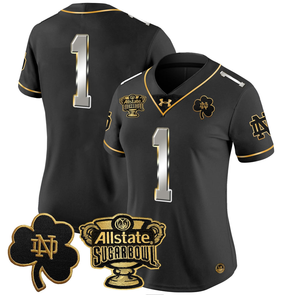 Women's NDFI 2024 Sugar Bowl Gold Patch Vapor Limited Jersey - Stitched