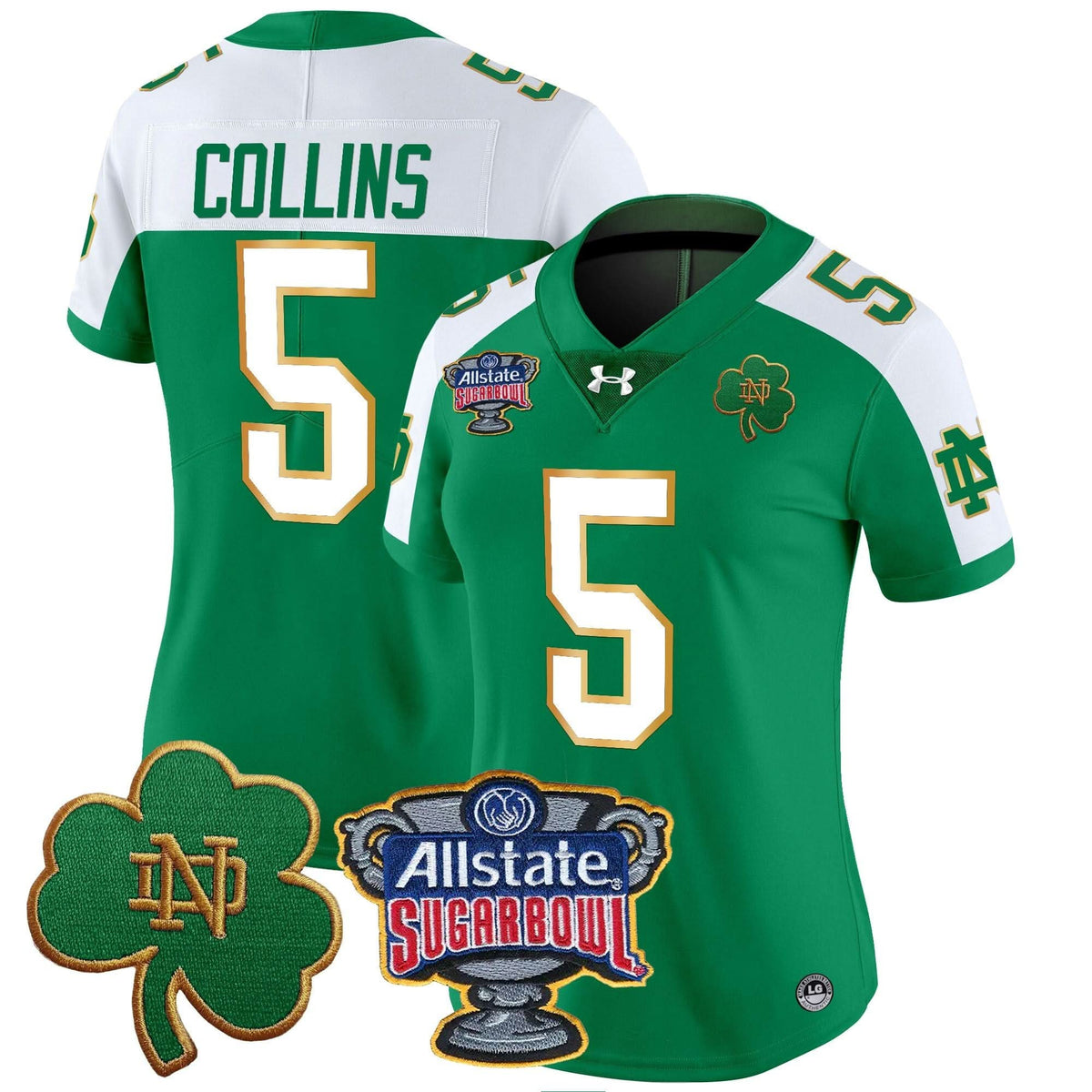 Women's NDFI 2024 Sugar Bowl Patch Vapor Limited Jersey - Stitched