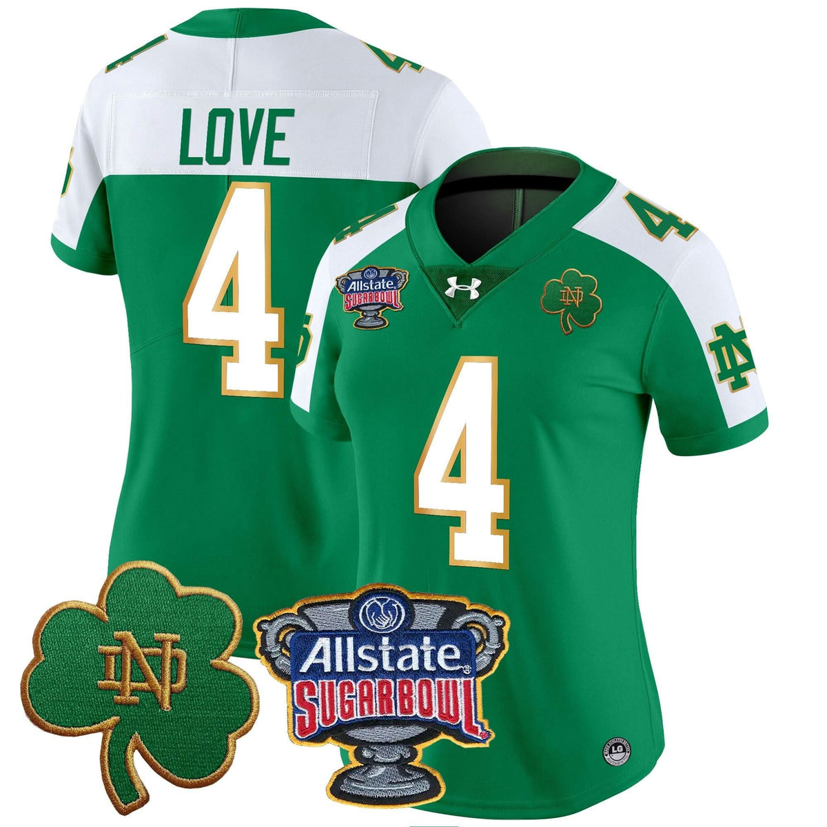 Women's NDFI 2024 Sugar Bowl Patch Vapor Limited Jersey - Stitched