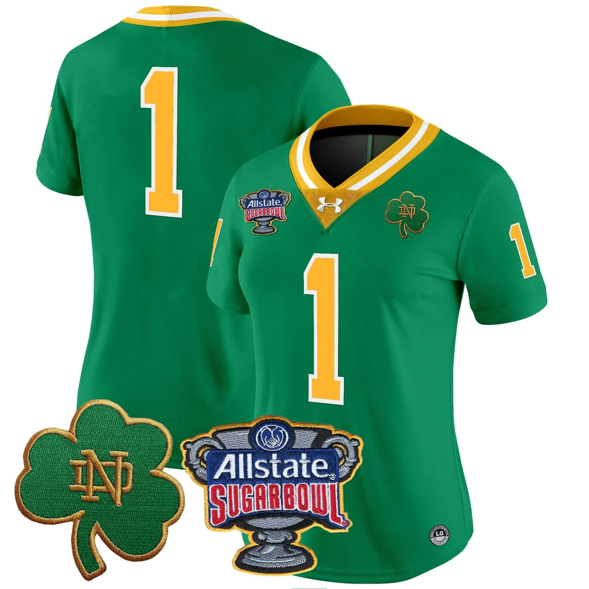 Women's NDFI 2024 Sugar Bowl Patch Vapor Limited Jersey - Stitched