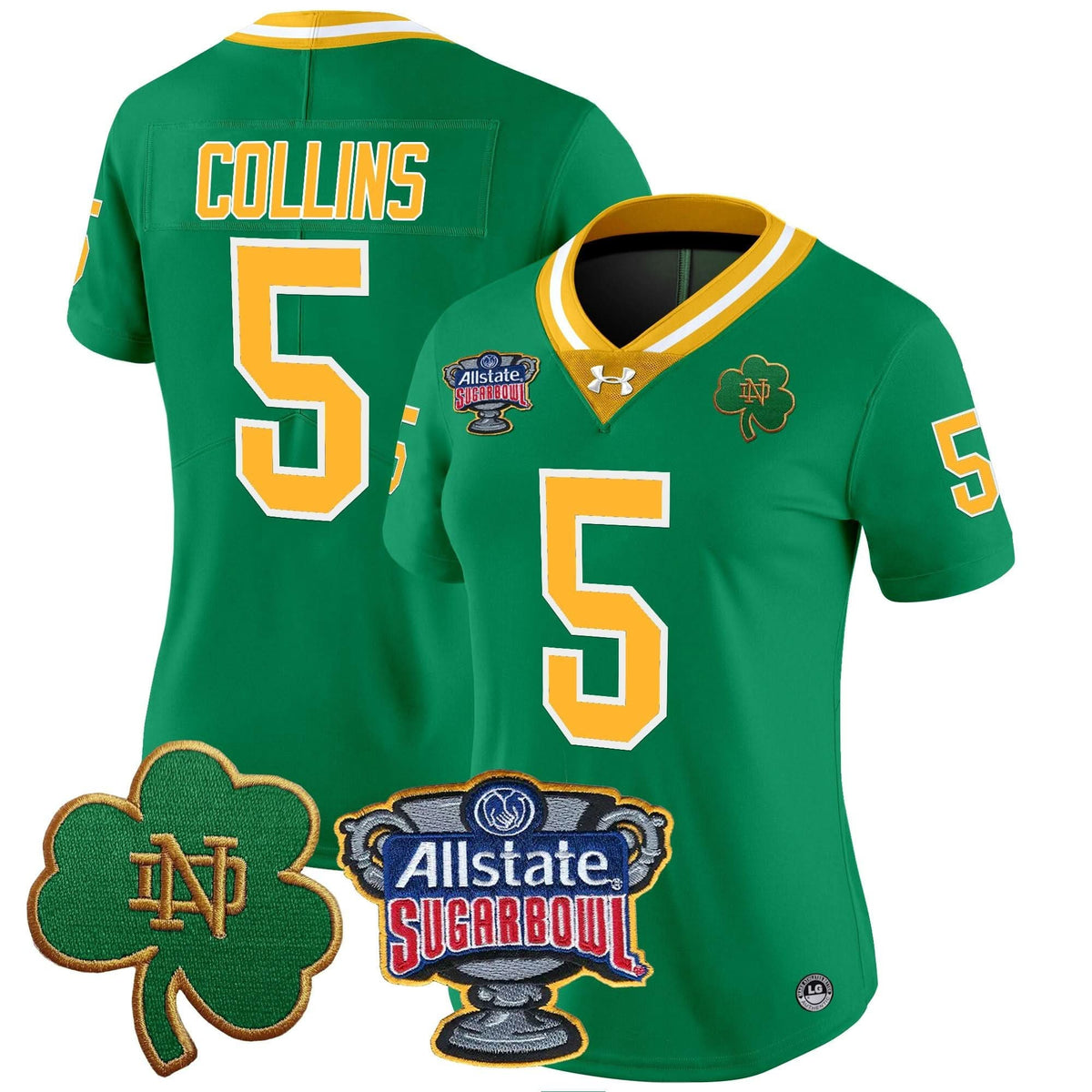 Women's NDFI 2024 Sugar Bowl Patch Vapor Limited Jersey - Stitched