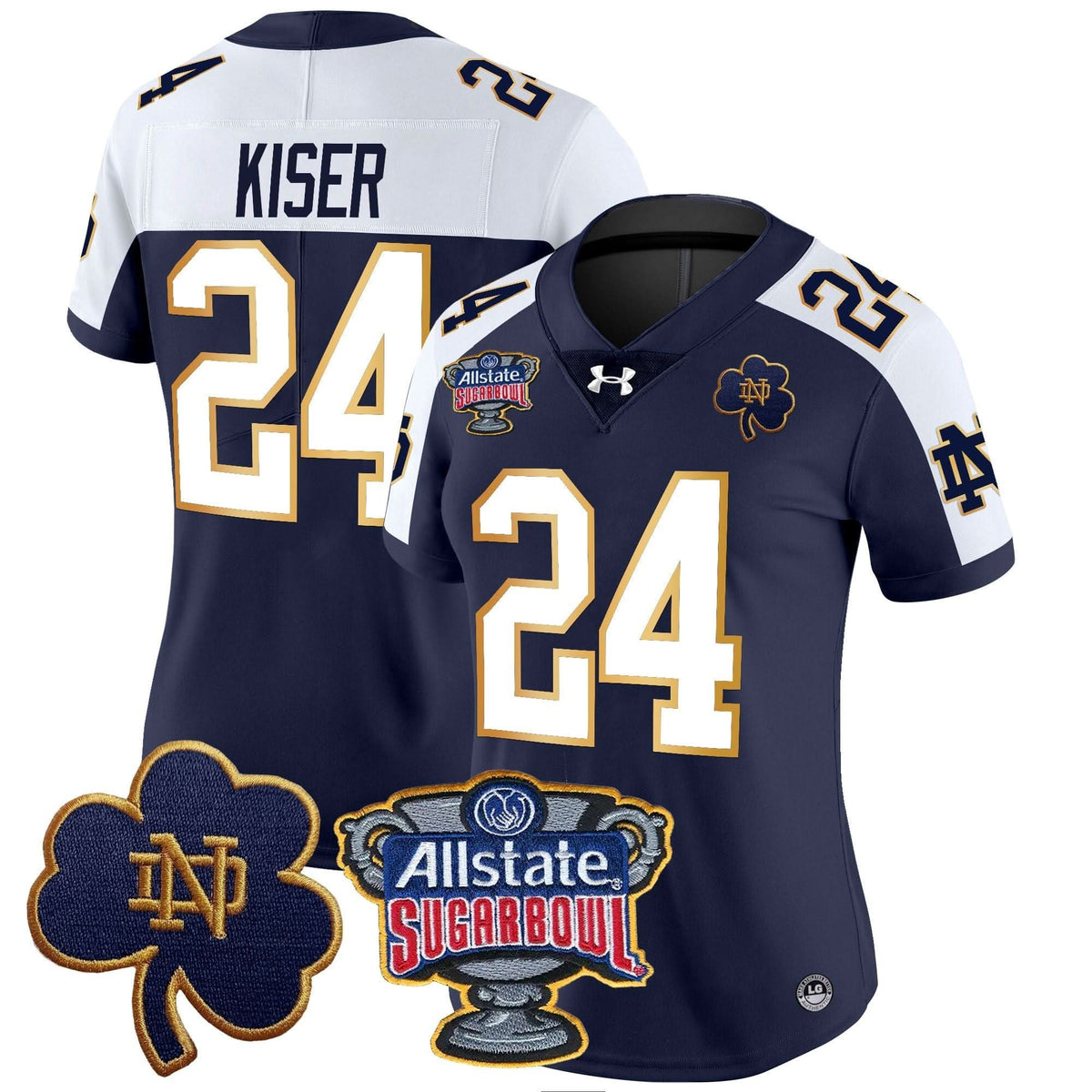 Women's NDFI 2024 Sugar Bowl Patch Vapor Limited Jersey - Stitched