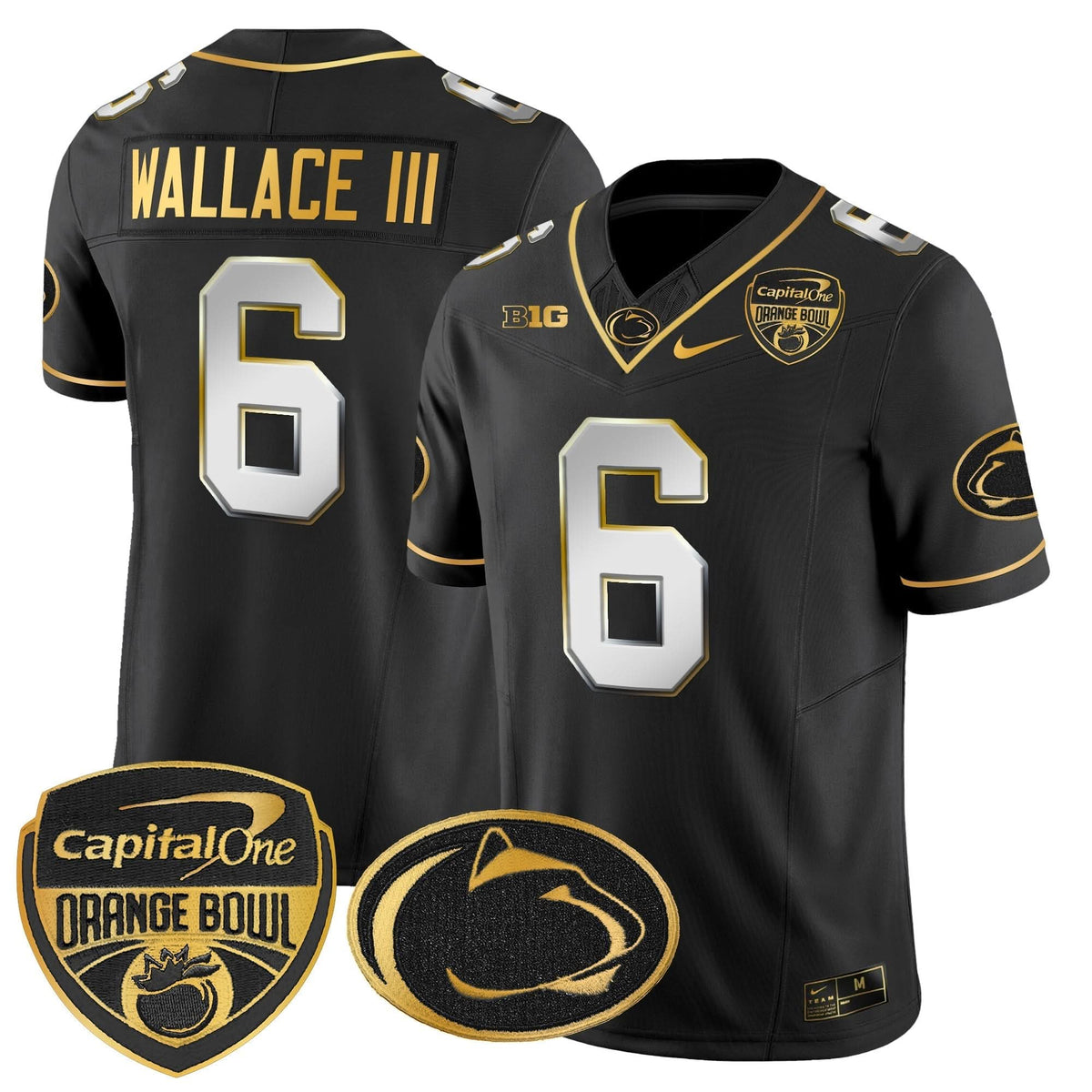 PSU Orange Bowl Patch Gold Vapor Limited Jersey