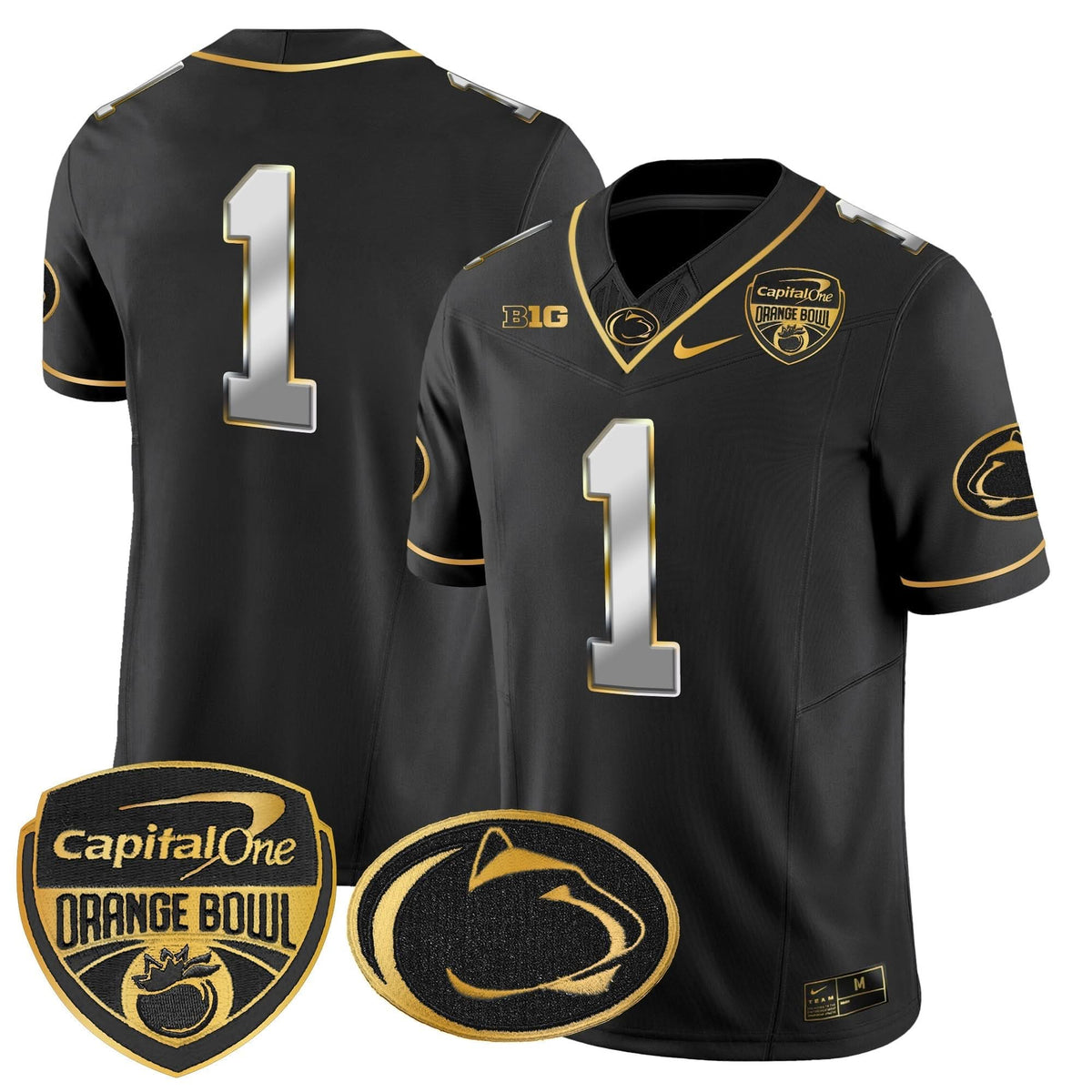 PSU Orange Bowl Patch Gold Vapor Limited Jersey