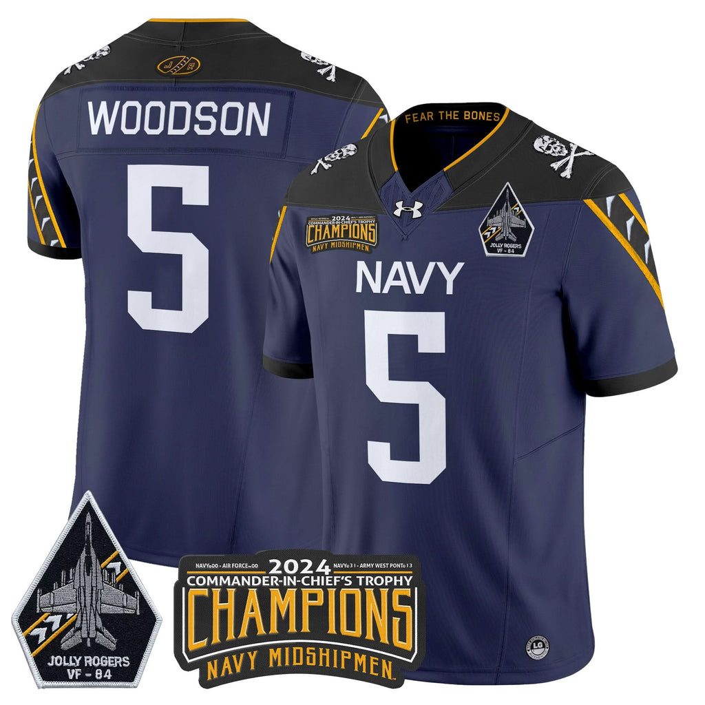 NM 2024 Jolly Rogers VF-84 & Commander-In-Chief's Trophy Champions Patch Vapor Limited Jersey