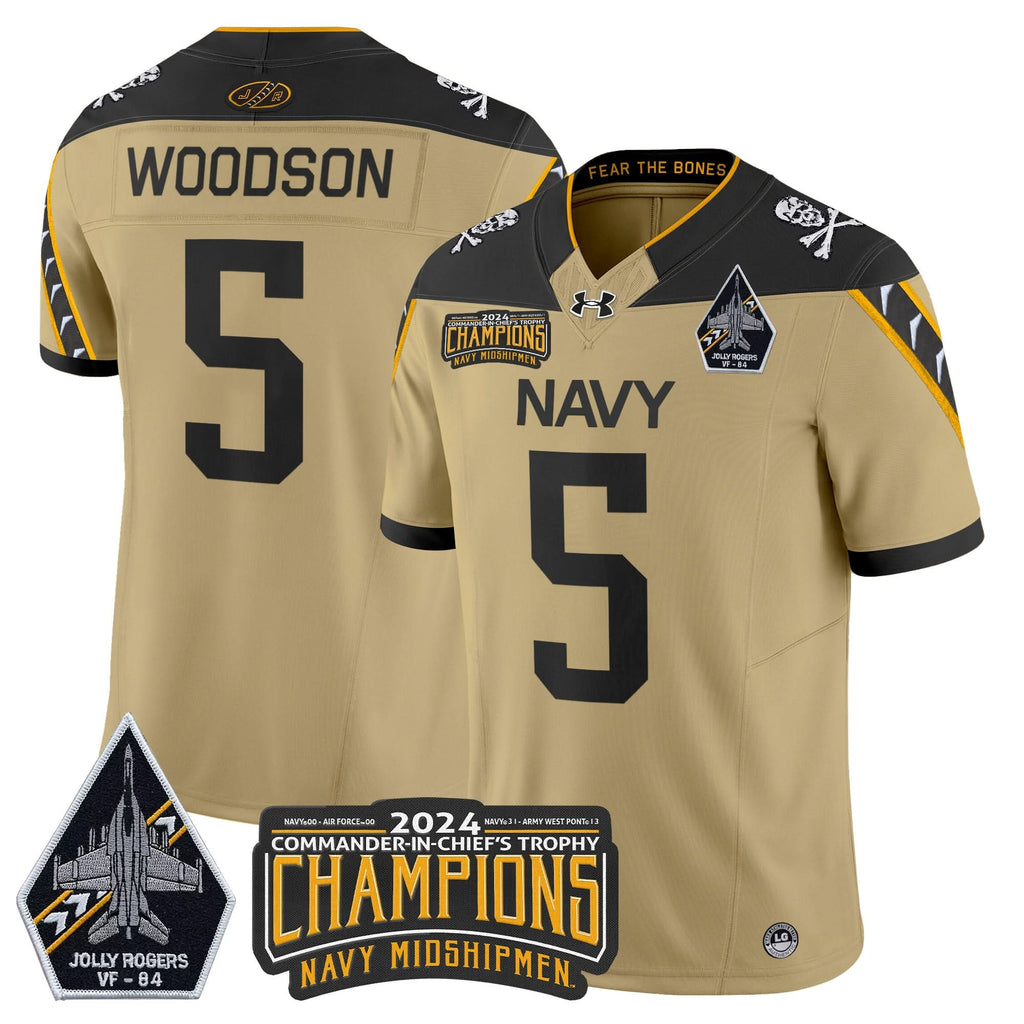 NM 2024 Jolly Rogers VF-84 & Commander-In-Chief's Trophy Champions Patch Vapor Limited Jersey