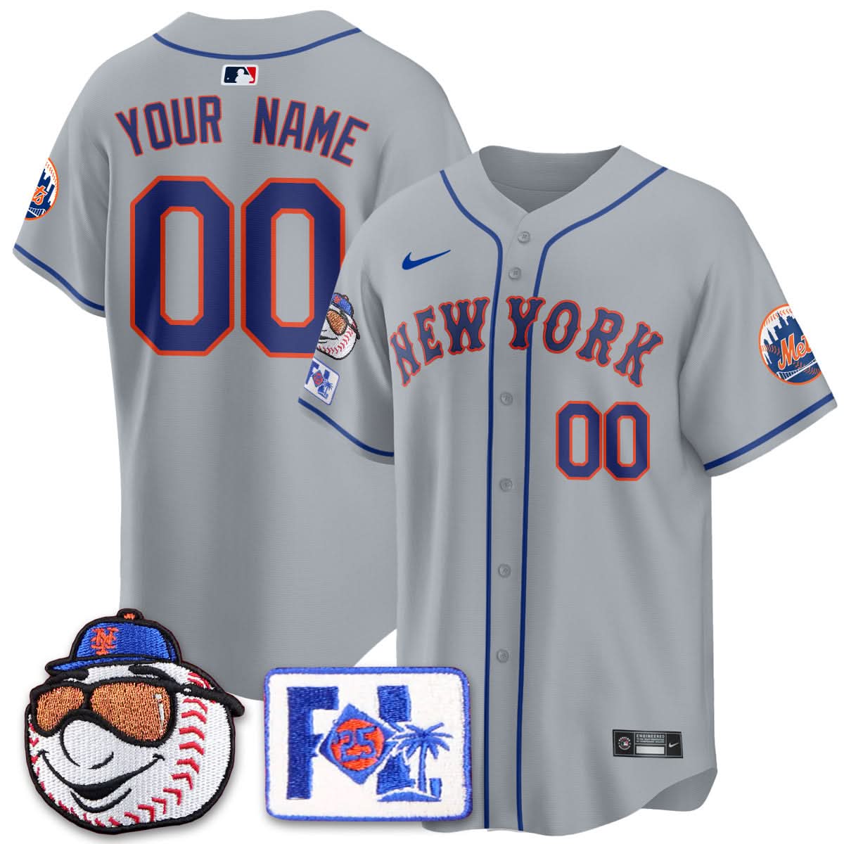 Custom Gender/Name NYM 2025 Spring Training Jersey - Stitched