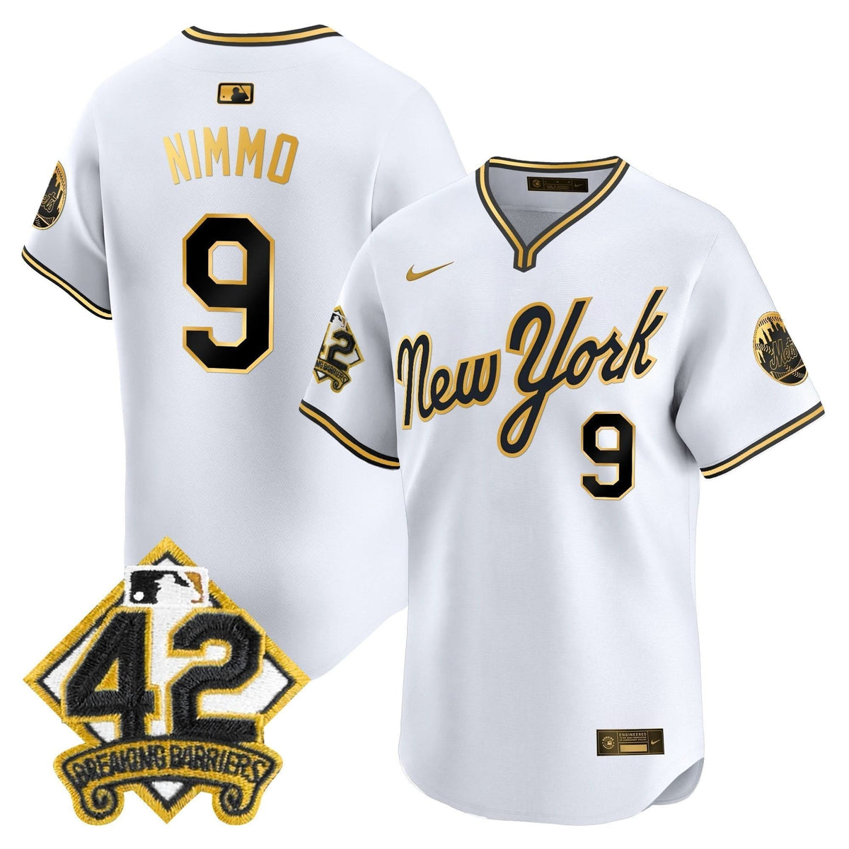 NYM 2025 Jackie Robinson Patch Road Alternate Jersey – Stitched