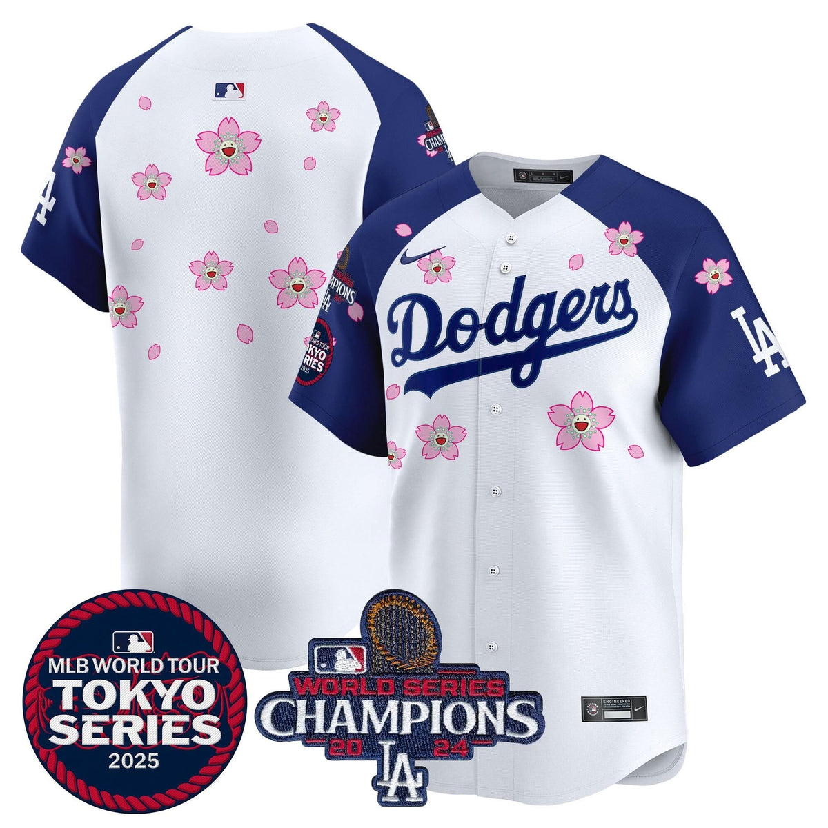 LAD Tokyo Series 2025 World Series Champions Patch Vapor Premier Limited Jersey - Stitched