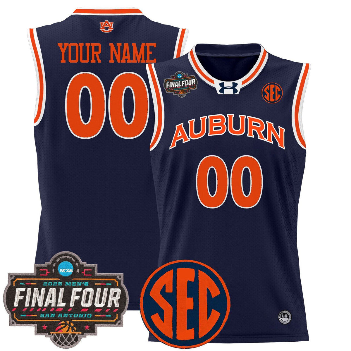 AT 2025 Final Four Patch Lightweight Basketball Custom Jersey - Stitched