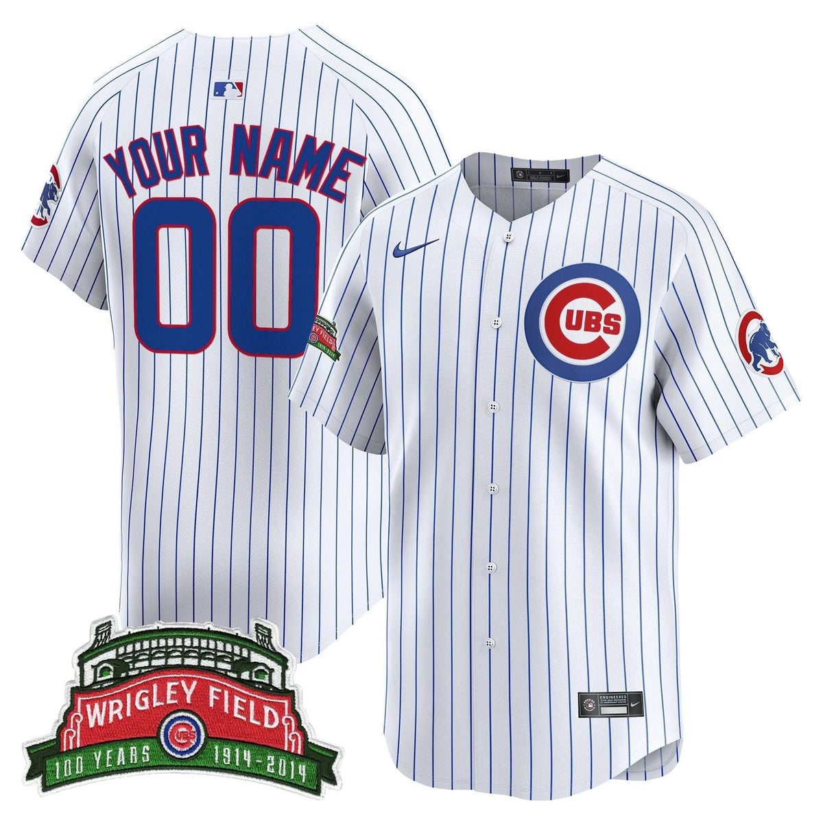 CC Wrigley Field Style Vapor Premier Limited Custom Jersey - Stitched