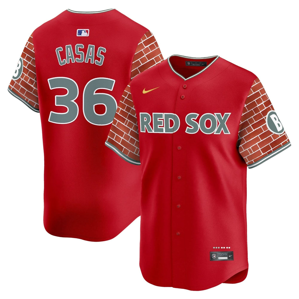 BRS 2025 Fenway Red Brick Style Vapor Premier Limited Jersey - Stitched