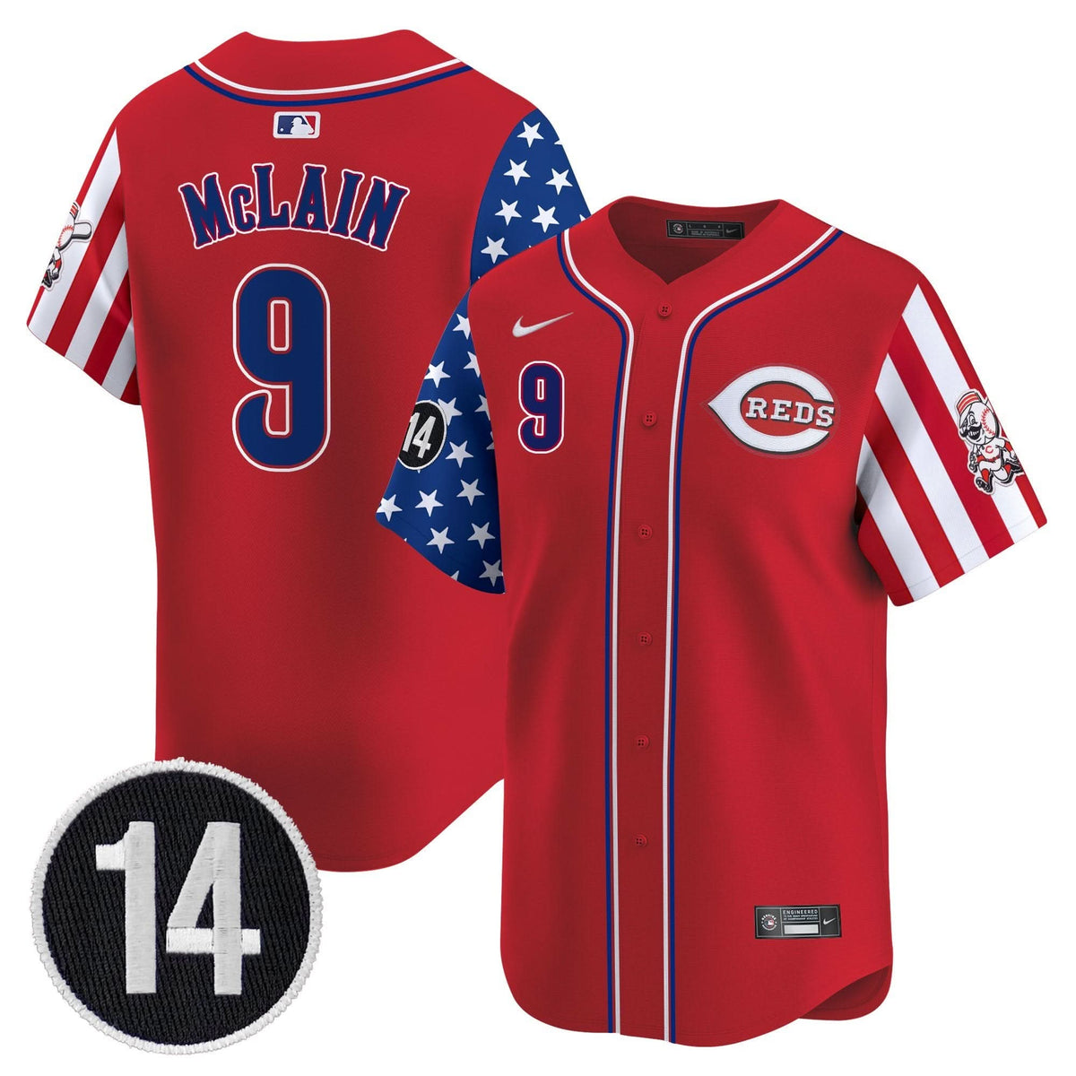 CR 2025 Independence Day Vapor Premier Limited Jersey - Pete Rose Patch - Stitched