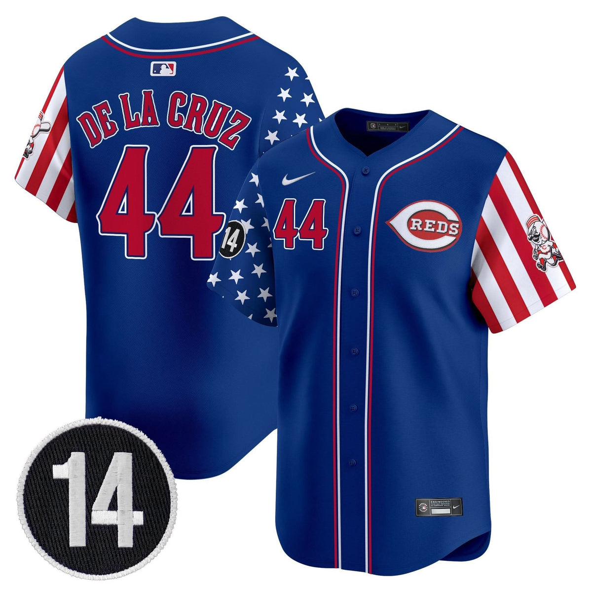 CR 2025 Independence Day Vapor Premier Limited Jersey - Pete Rose Patch - Stitched