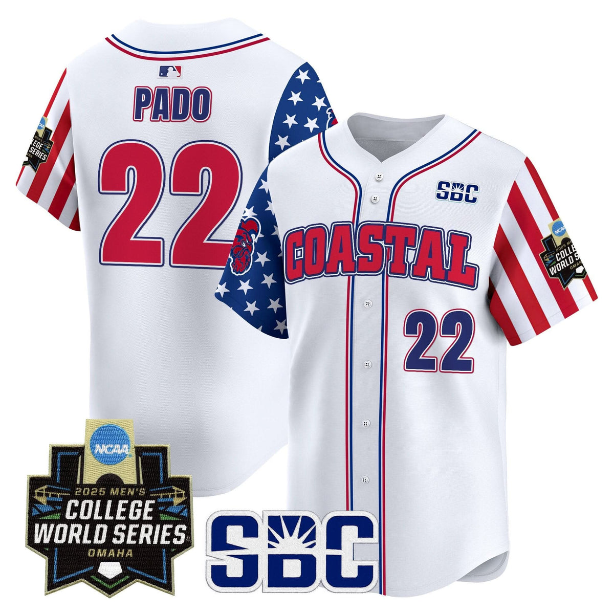 Coastal Carolina Chanticleers 2025 Independence Day Vapor Premier Limited Jersey - World Series Patch - Stitched