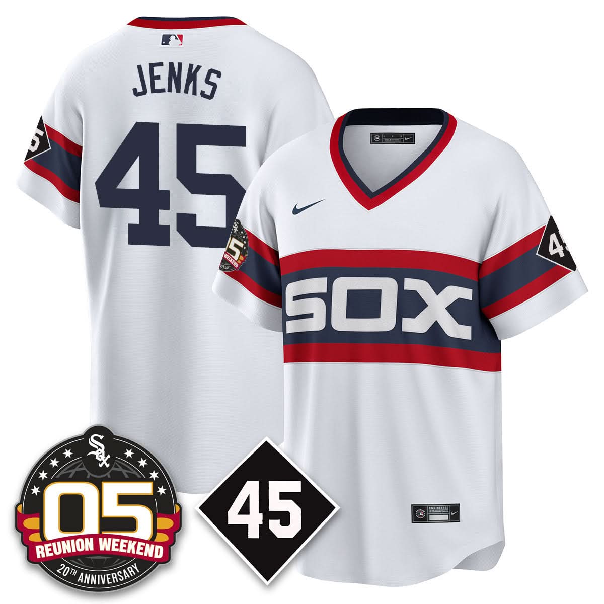 CWS Bobby Jenks 2025 Jersey - Reunion Weekend - Stitched