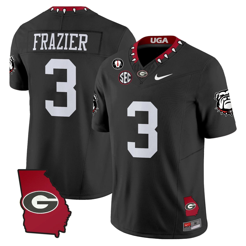 GB 2025 Georgia Map & Vince Dooley Patch Vapor Limited Jersey