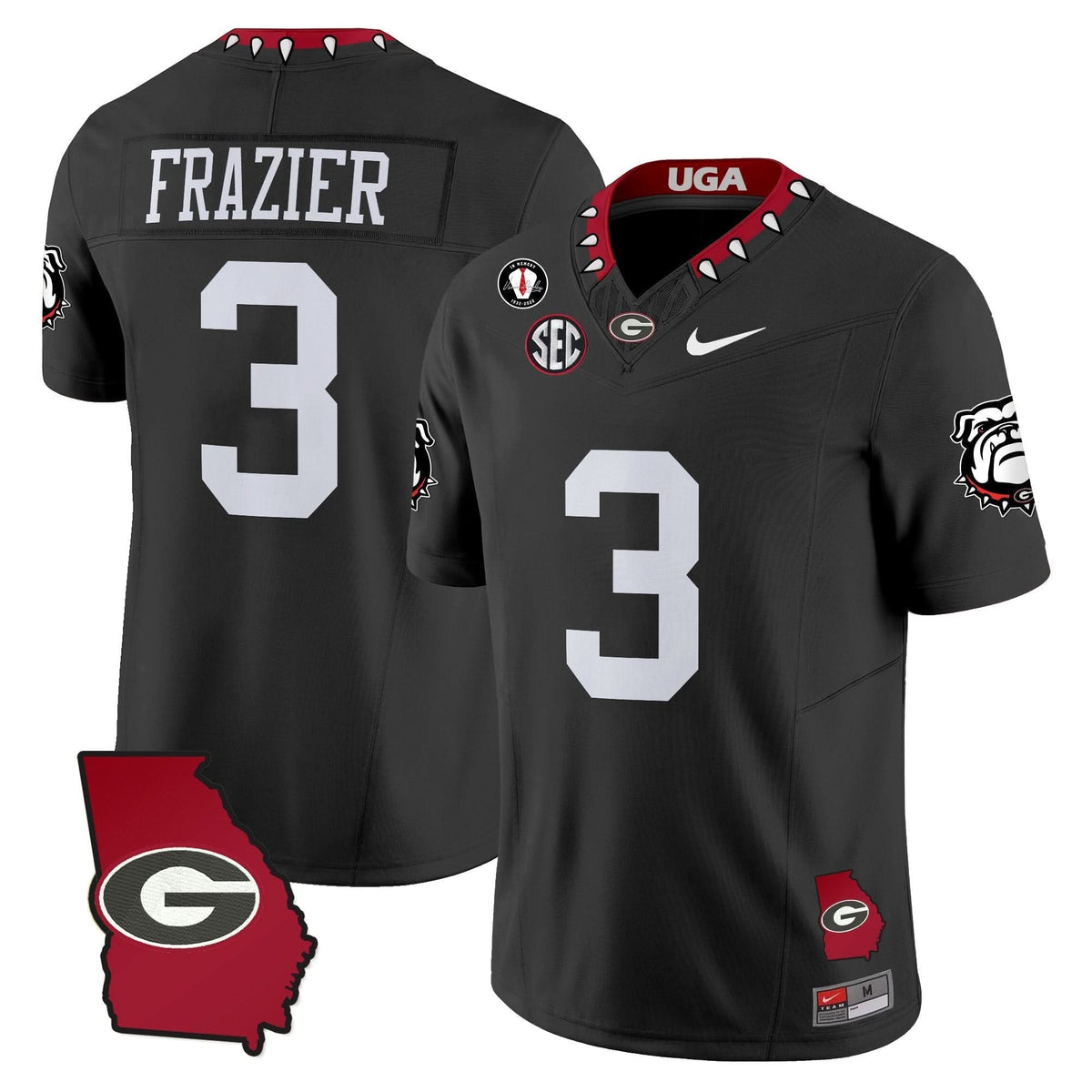 GB 2025 Georgia Map & Vince Dooley Patch Vapor Limited Jersey