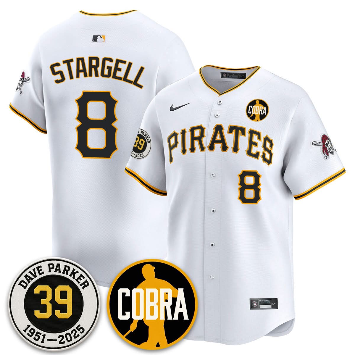 PP Memories Dave Parker Jersey- COBRA Patch - Stitched