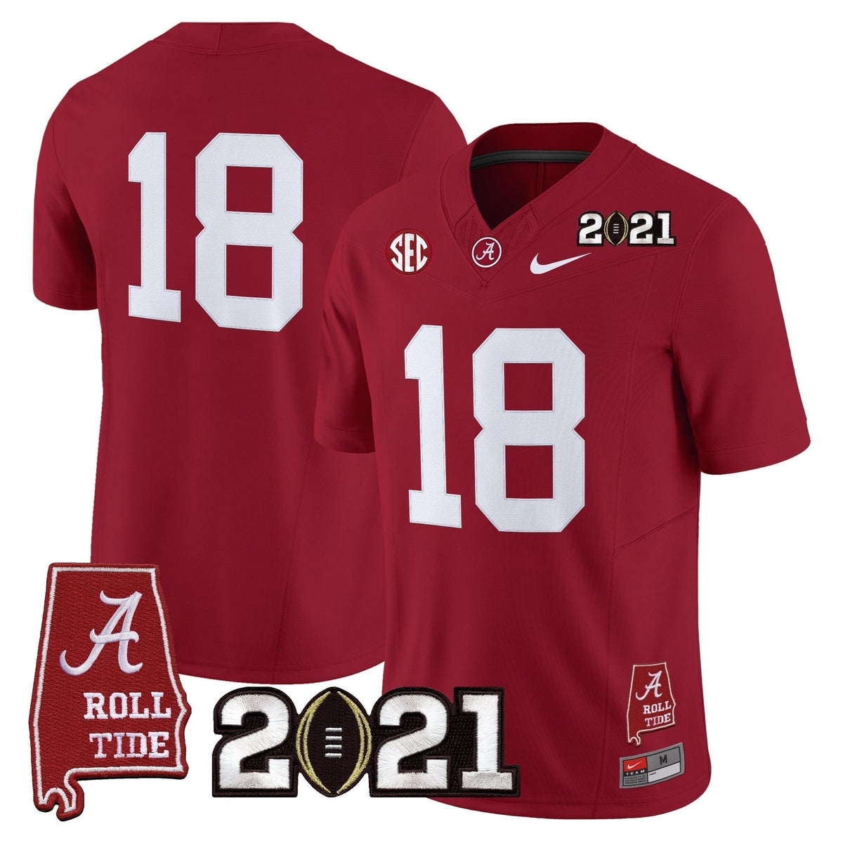ACT '2021 CFP National Championship' Vapor Limited Jersey - Alabama Map