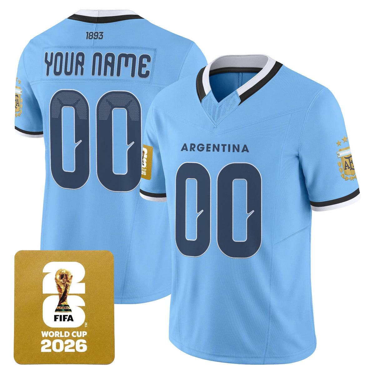 Argentina 2026 World Cup Vapor Football Custom Jersey - Stitched