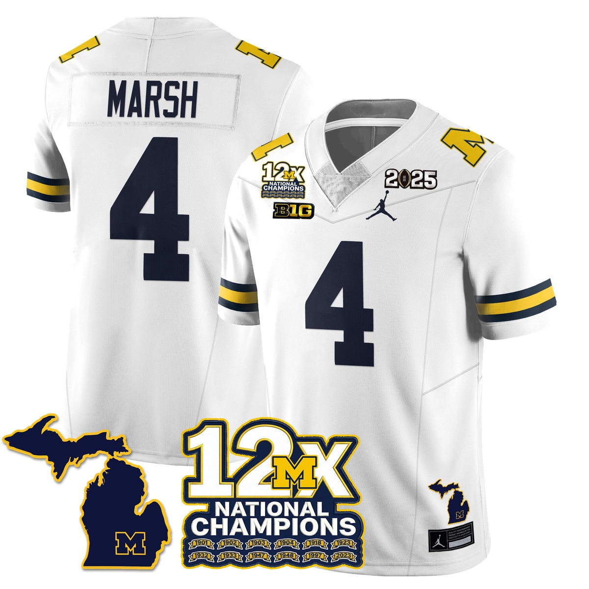 MICH 12x-Time National Champions Vapor Limited Football Jersey
