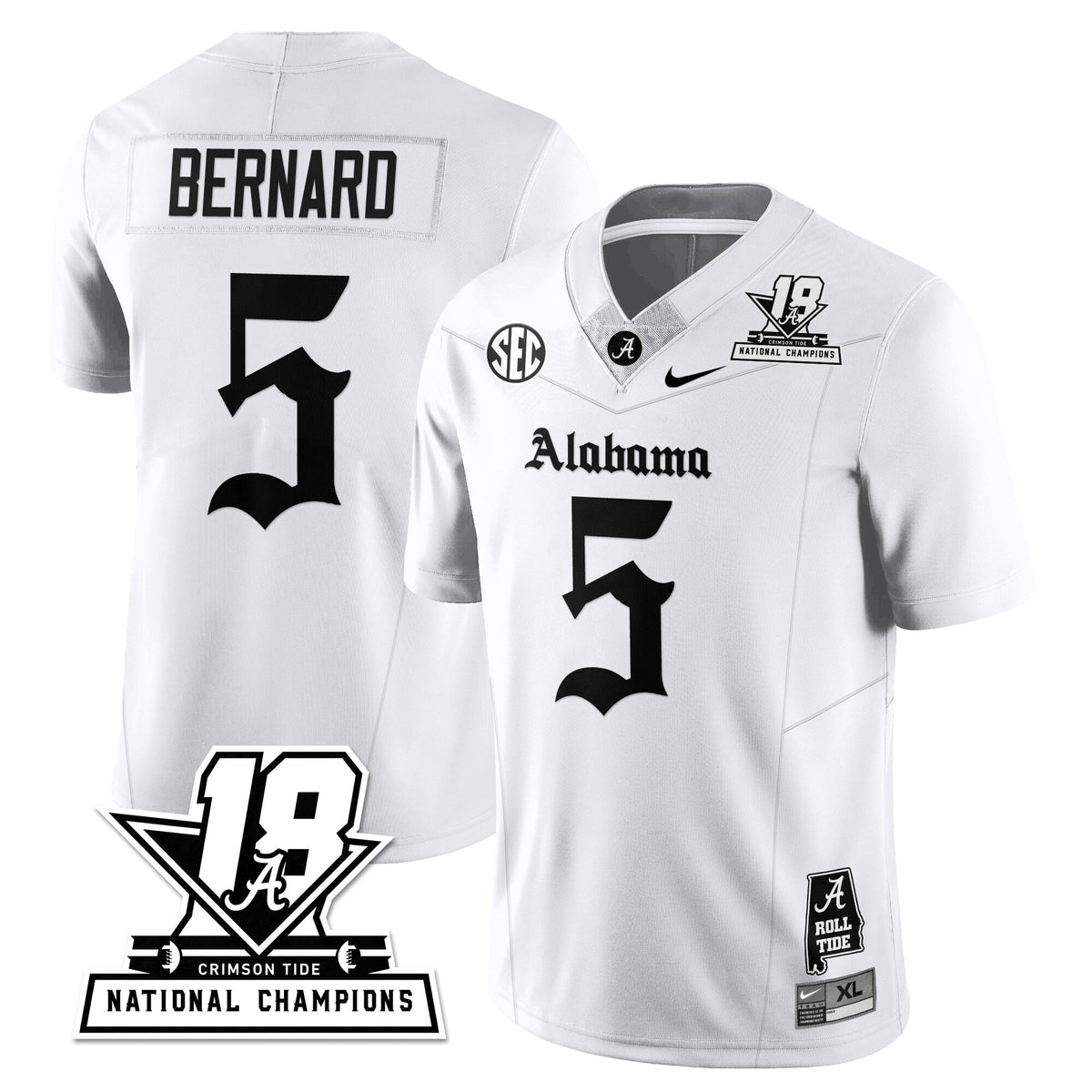 BAMA 18x-Time National Champions Gothic Vapor Limited Jersey