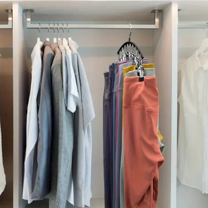 Versatile Multi-clip Hangers Sock Rack Yoga Pants Underwear Hats Ties Metal Hangers Space Saving Clothing Storage