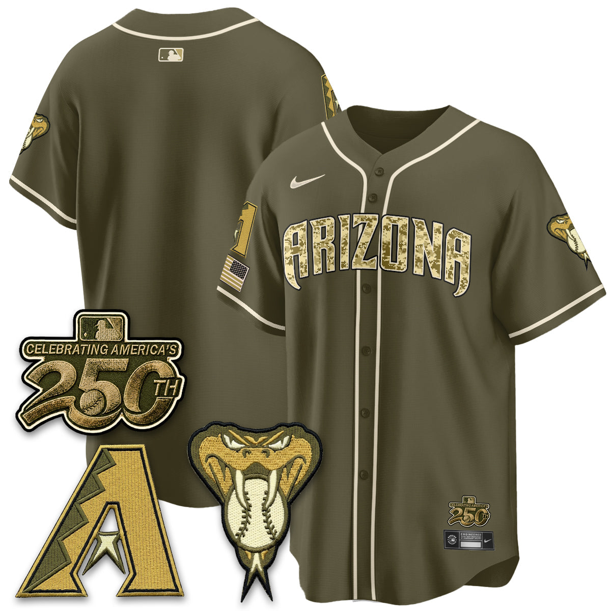 ARI Salute to Service 2026 Vapor Premier Limited Jersey - Stitched