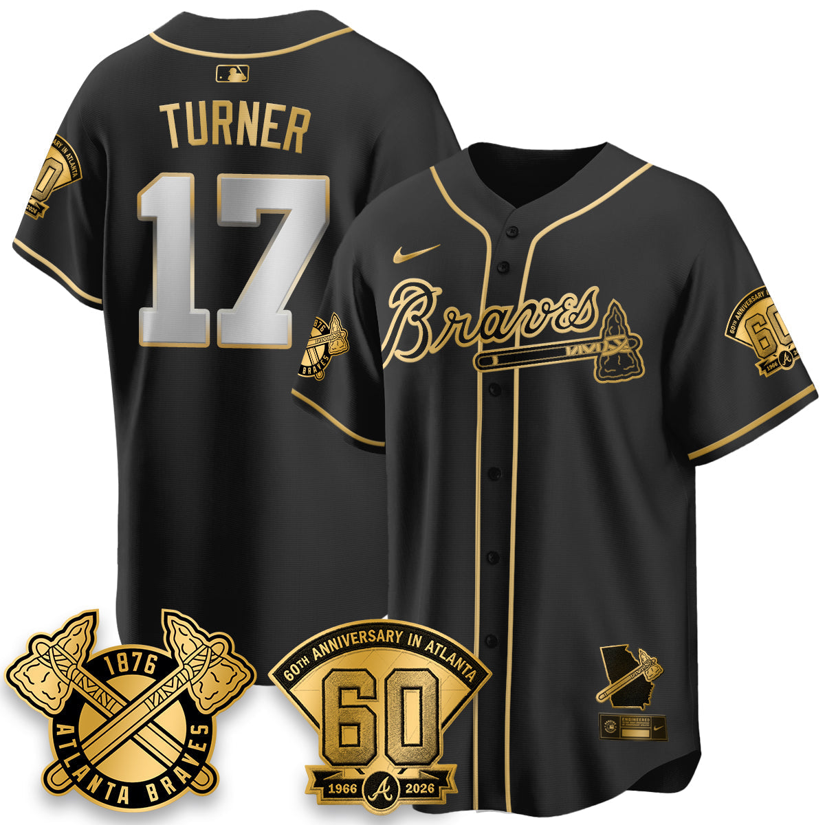 ATL 60th Anniversary Special Edition Vapor Limited Jersey - Stitched