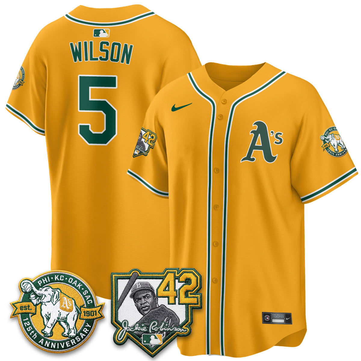 OAK 2026 Jackie Robinson Day - Celebrating 125 Years Limited Vapor Jersey - Stitched