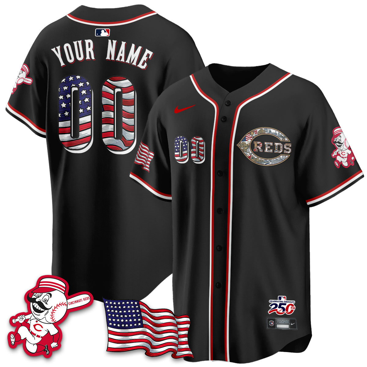 CIN 2026 Independence Day USA Vapor Limited Custom Jersey - Stitched