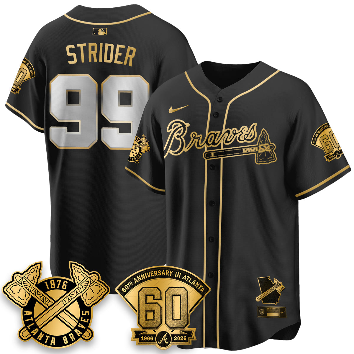ATL 60th Anniversary Special Edition Vapor Limited Jersey - Stitched