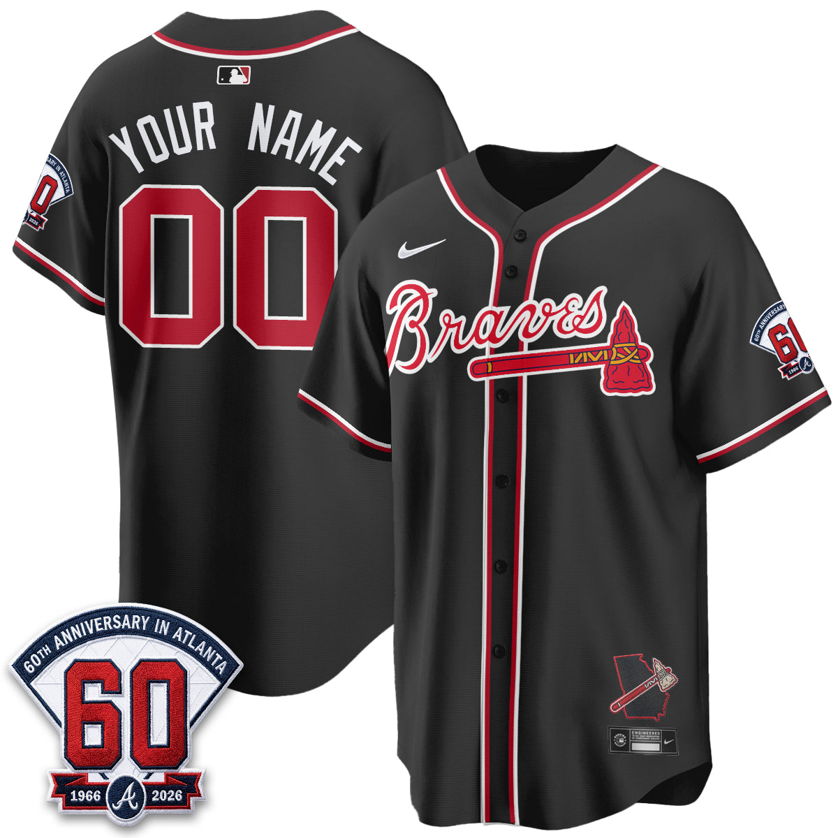 ATL 2026 Black Out Style Vapor Limited Custom Jersey - Stitched