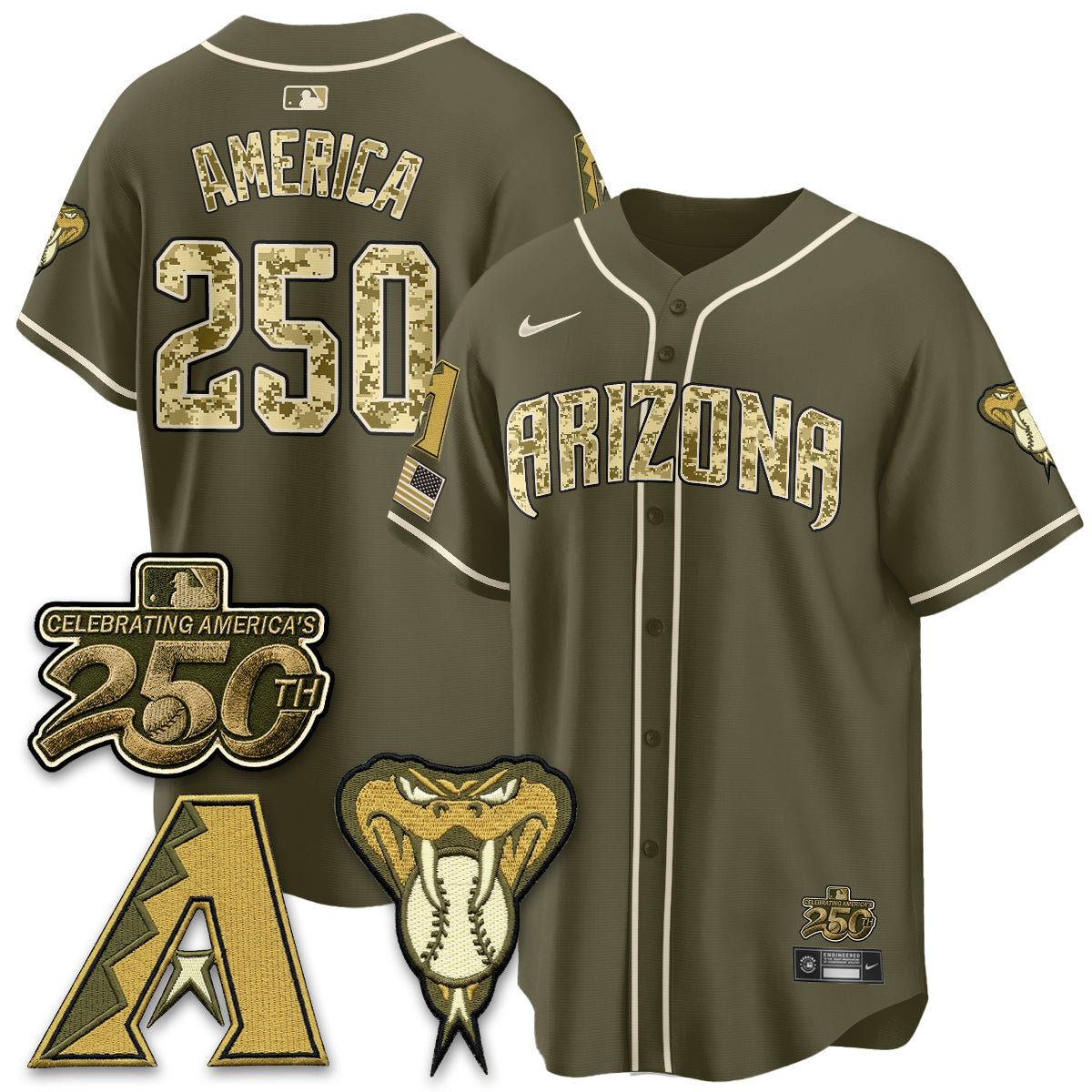 ARI Salute to Service 2026 Vapor Premier Limited Jersey - Stitched