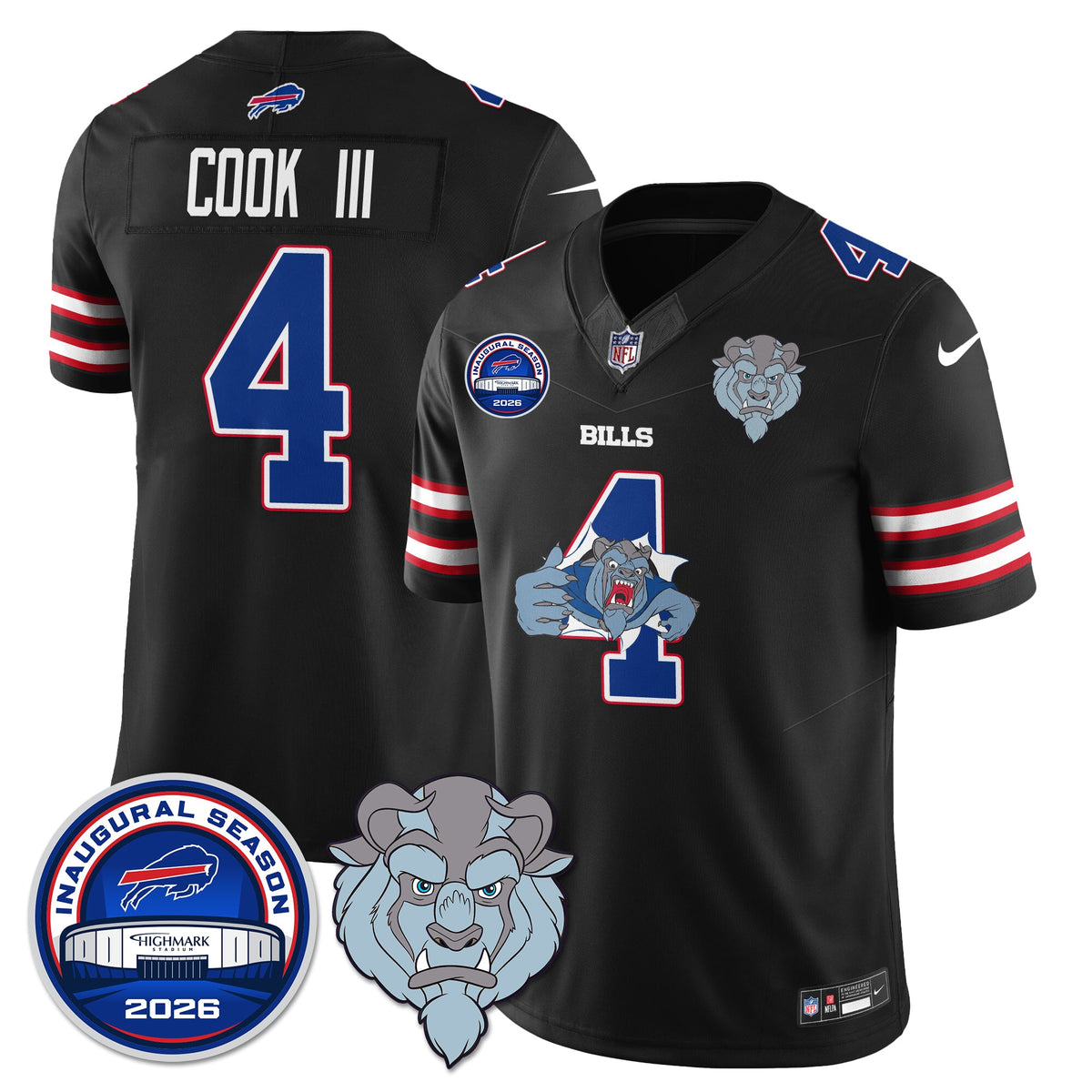 BUF x Hairy Blue Beast Edition Vapor Jersey - Stitched