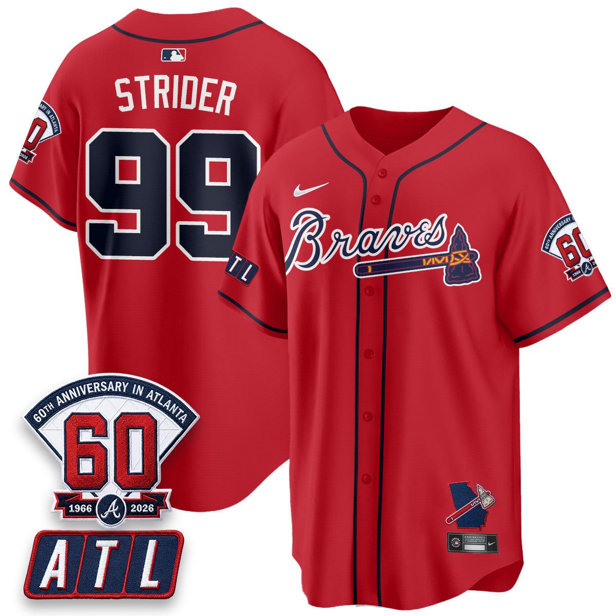 ATL 2026 60th Anniversary Vapor Limited Jersey - Stitched