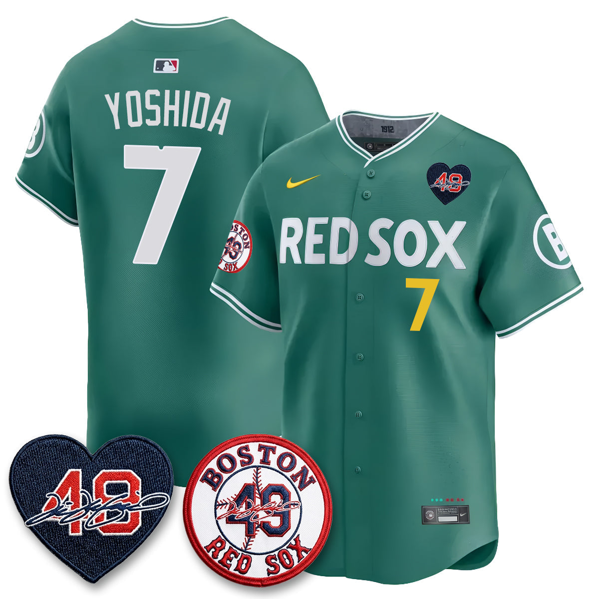 BOS Tim Wakefield Memorial Patch Vaper Premier Limited Jersey - Stitched