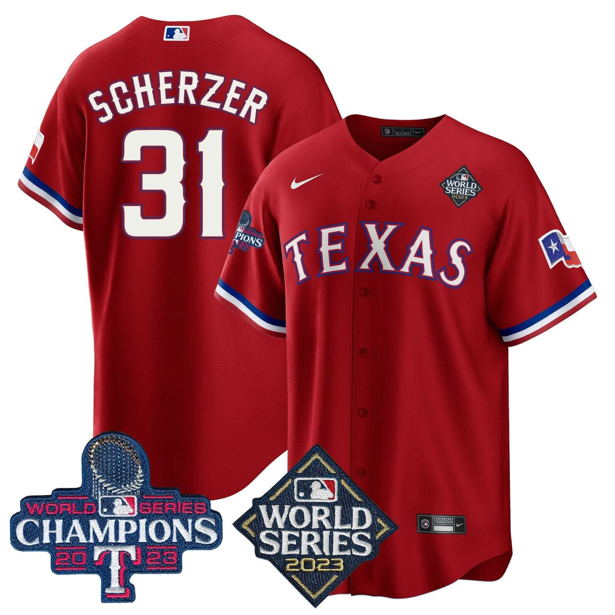 TR 2023 World Series Champions Cool Base Jersey V4 - Stitched