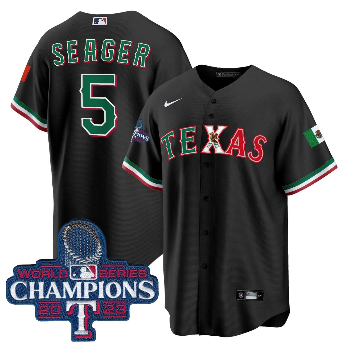 TR Mexico 2023 World Series Champions Baseball Jersey - Stitched