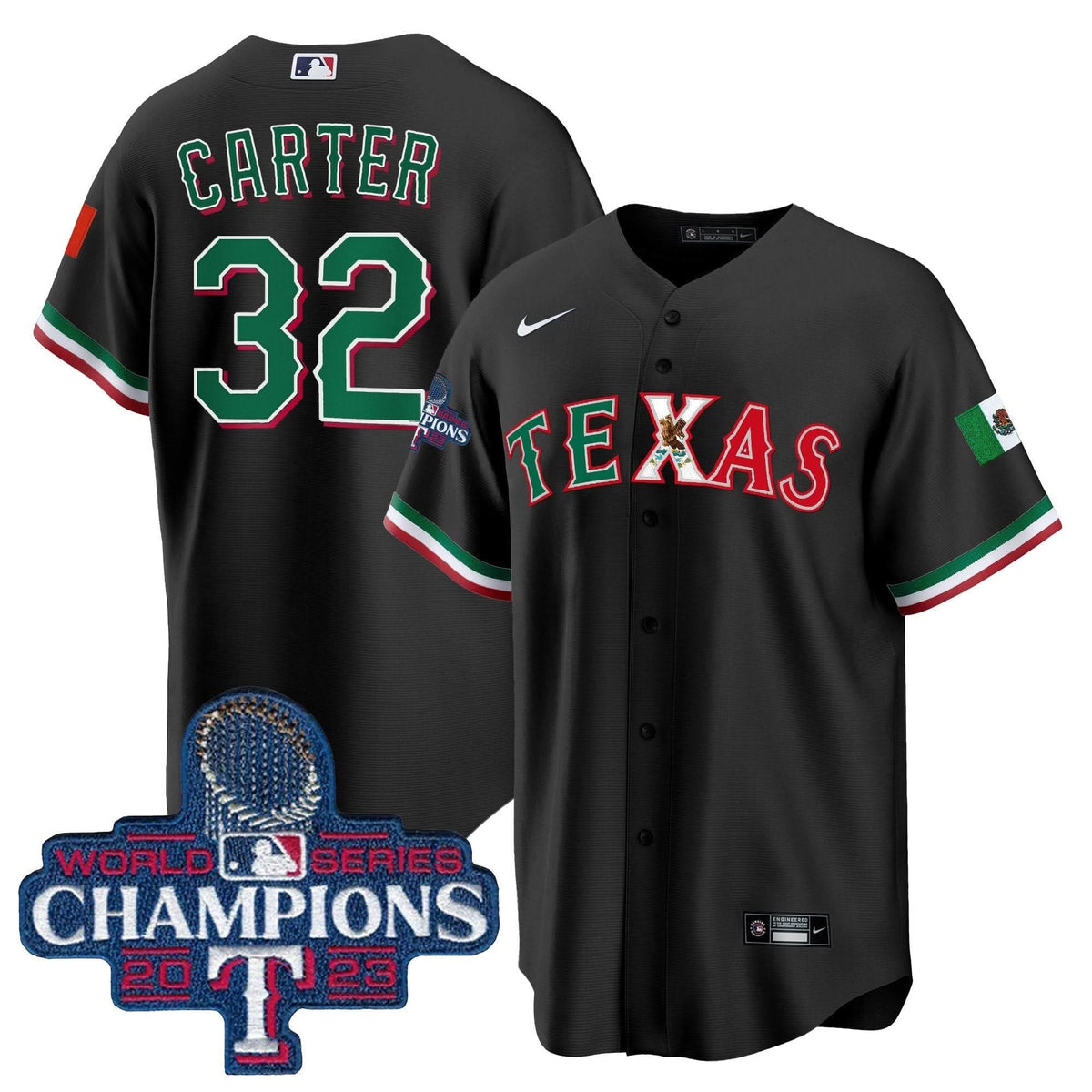 TR Mexico 2023 World Series Champions Baseball Jersey - Stitched