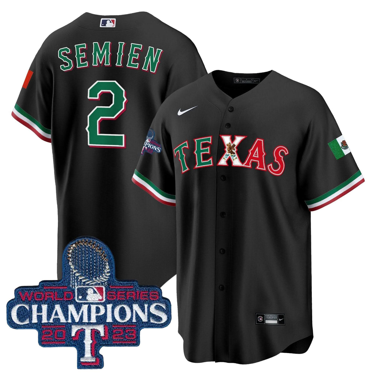 TR Mexico 2023 World Series Champions Baseball Jersey - Stitched
