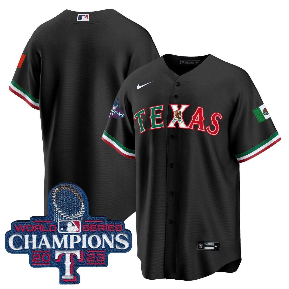 TR Mexico 2023 World Series Champions Baseball Jersey - Stitched