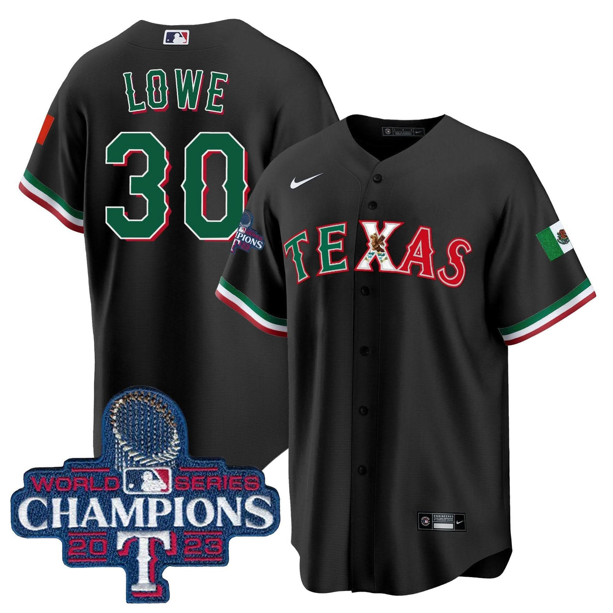 TR Mexico 2023 World Series Champions Baseball Jersey - Stitched