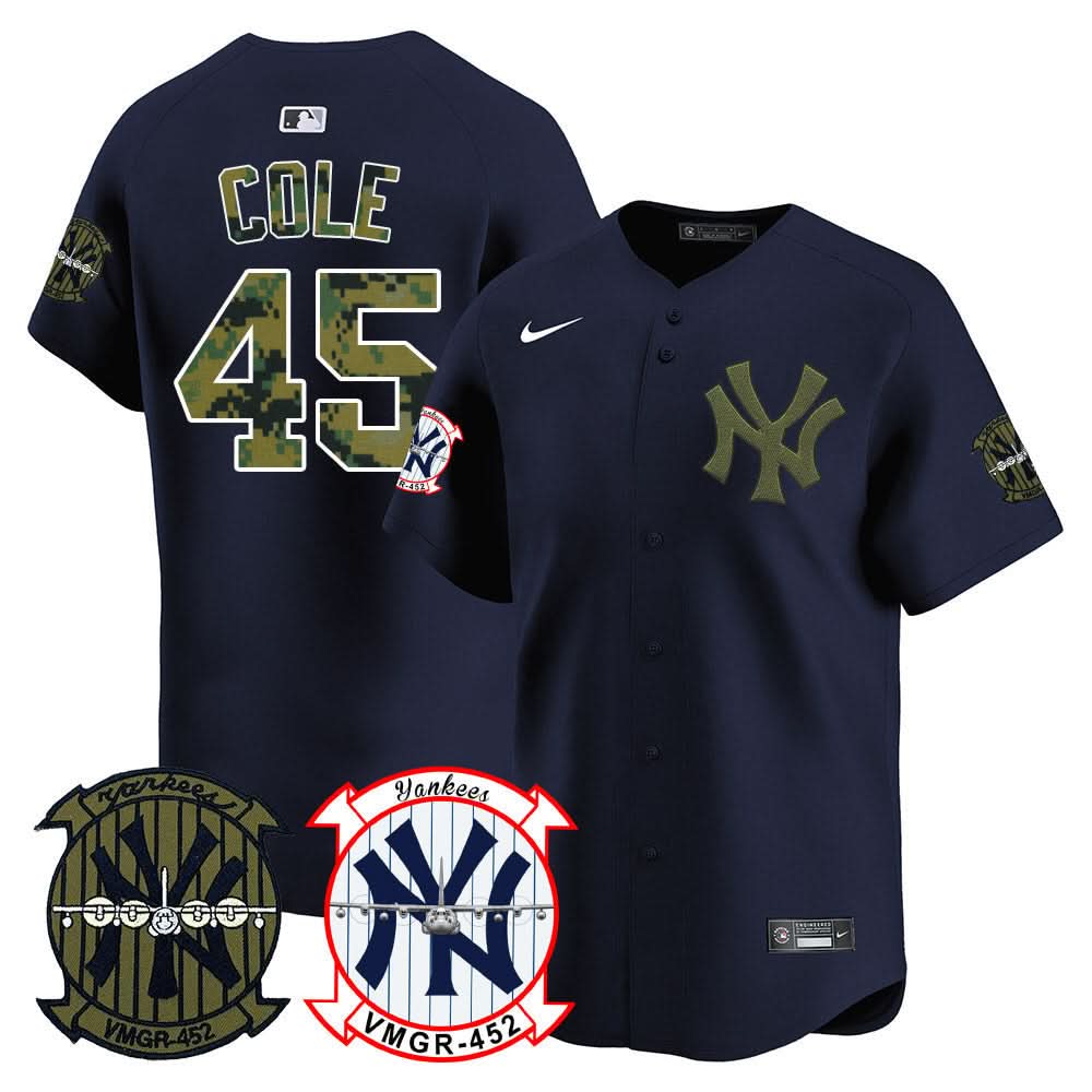 NYY Woodland USMC Alternate Vapor Premier Limited Jersey - Stitched