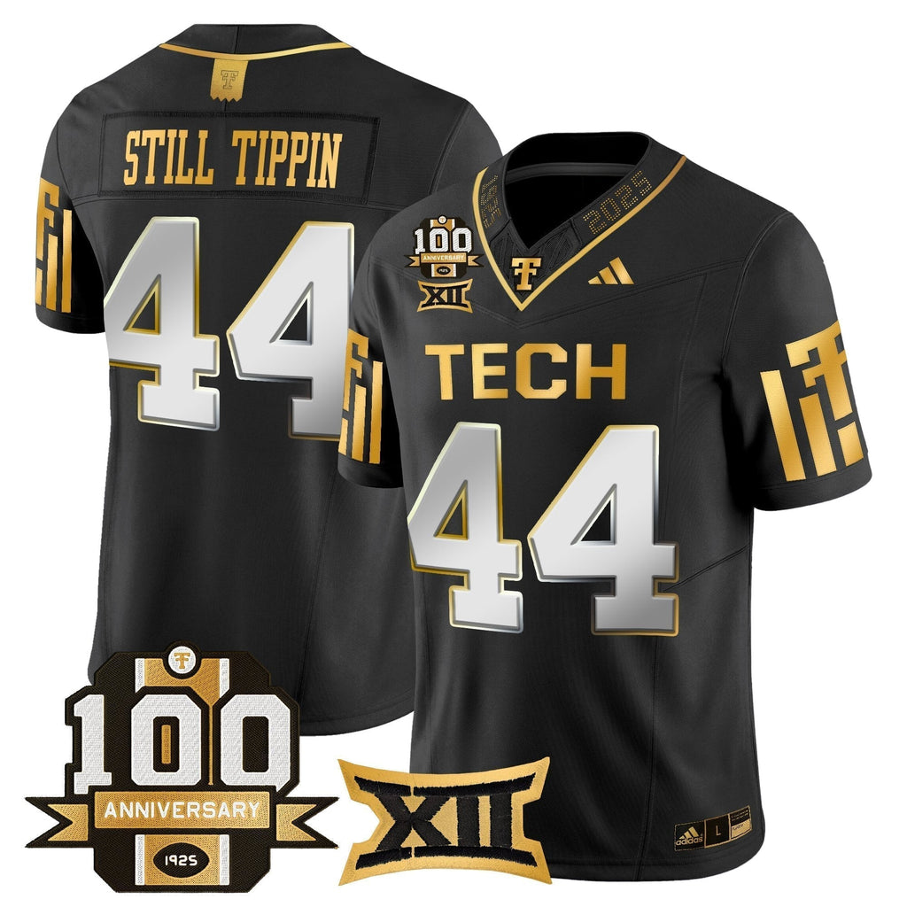 TTU 2025 Gold Vapor Limited Jersey - 100th Anniversary Patch