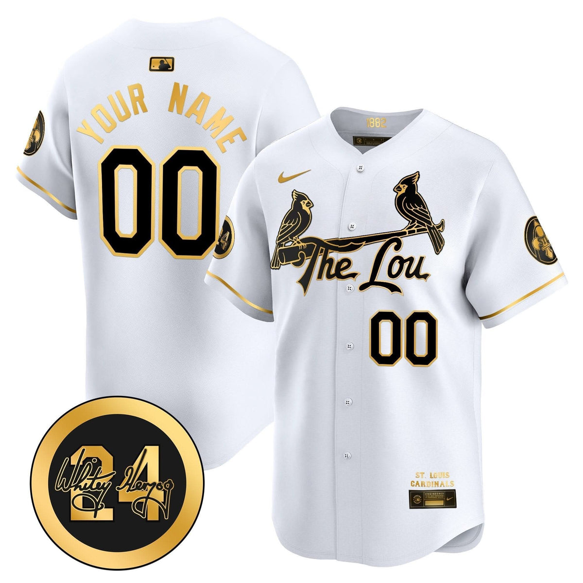 SLC 2024 City Connect Whitey Herzog Patch Vapor Premier Limited Custom Jersey - Stitched